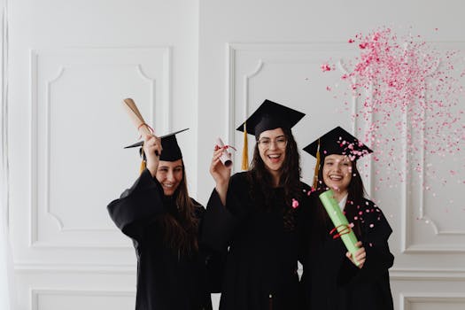 students celebrating their financial aid success