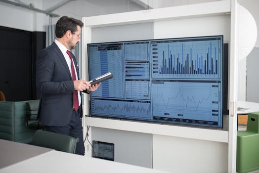 Image of a person looking at investment charts