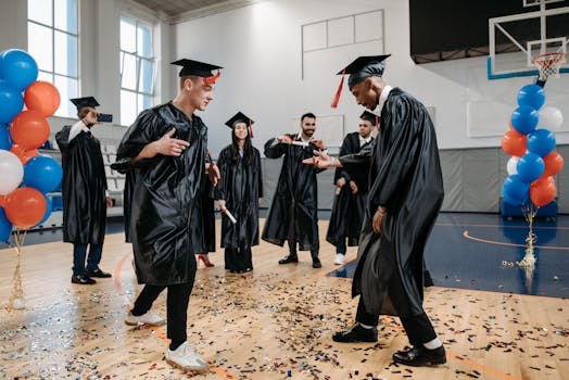 image of students celebrating financial success